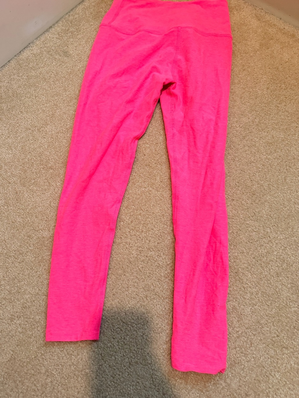 Beyond Yoga Bright Pink High-Rise Leggings